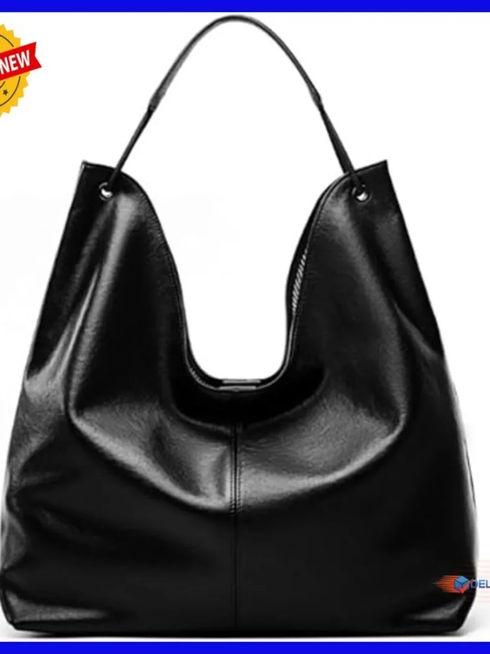 Genuine Leather Shoulder Bag Tote Hobo Handbag Spacious Compartments